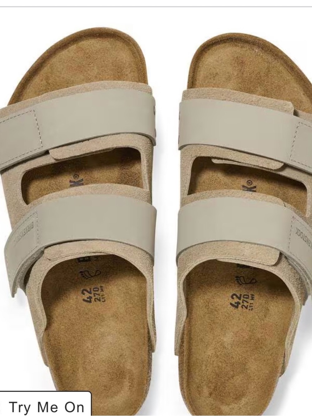 Birkenstock Women's Two-Strap Sandals in Light Beige